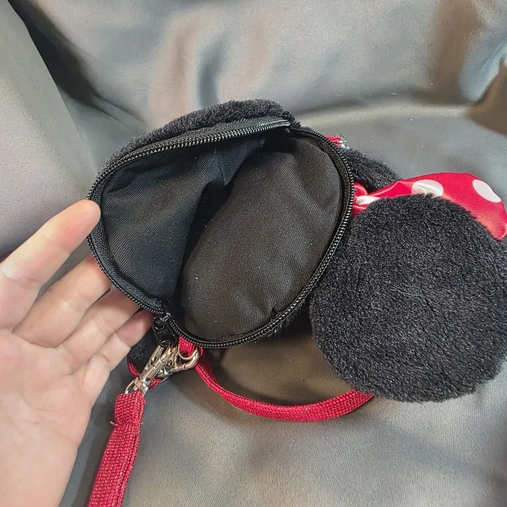 Disney Minnie Mouse Plush Head Small Purse Shoulder Bag